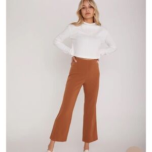 CASEY STRETCH PANT backyard roses size s camel color